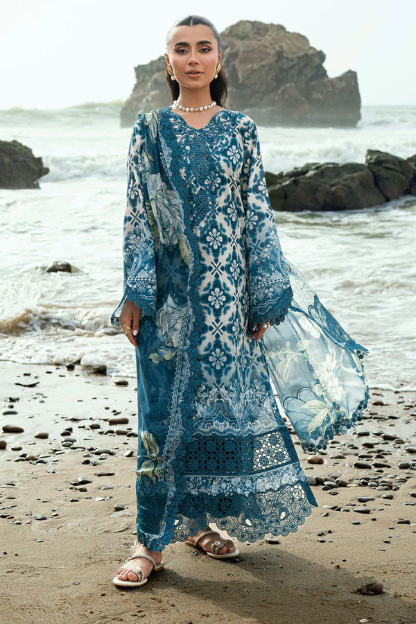 Nureh Gardenia 204 Embroidered and Printed Lawn