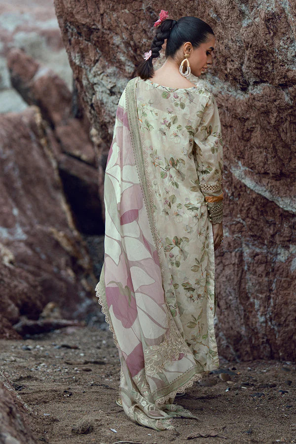 Nureh Gardenia 205 Embroidered and Printed Lawn