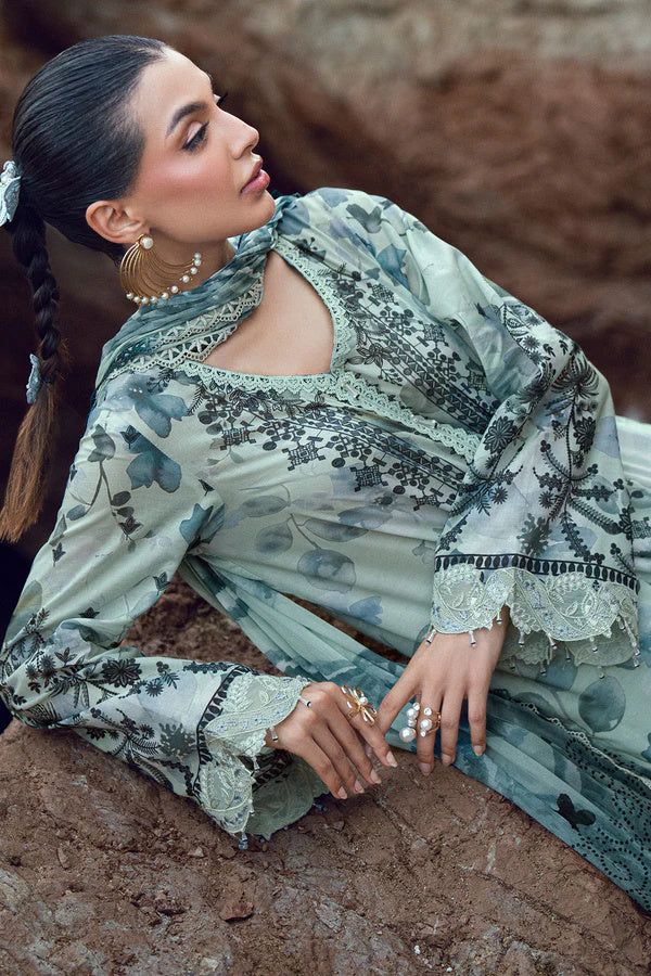 Nureh Gardenia 206 Embroidered and Printed Lawn