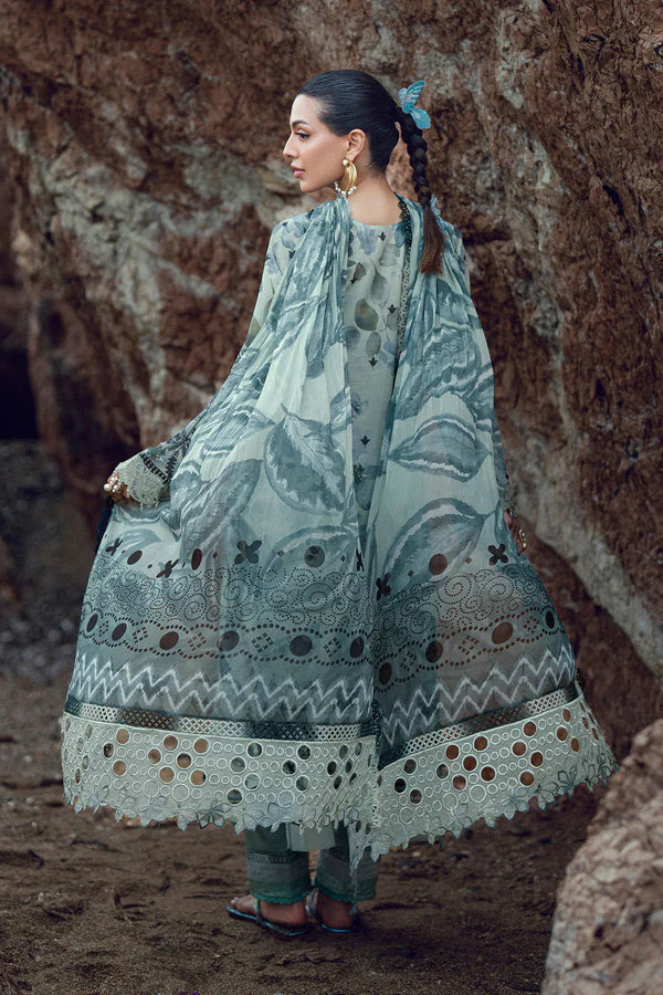 Nureh Gardenia 206 Embroidered and Printed Lawn