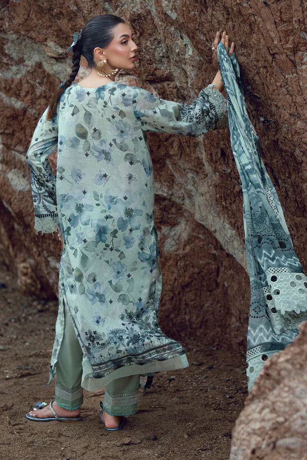 Nureh Gardenia 206 Embroidered and Printed Lawn