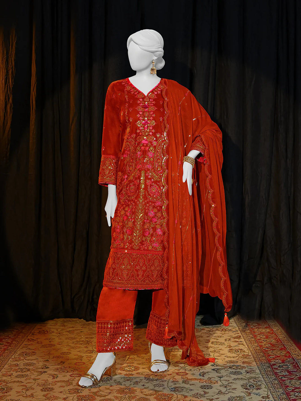 Panjnad by J. Luxury Velvet Collection PJLUXU-241030