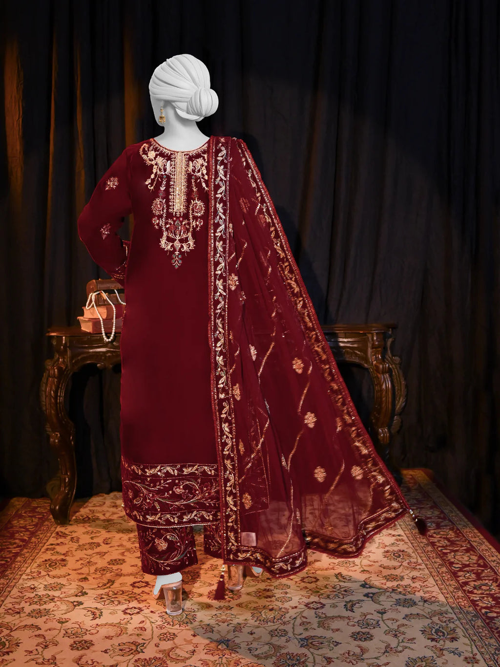 Panjnad by J. Luxury Velvet Collection PJLUXU-241027