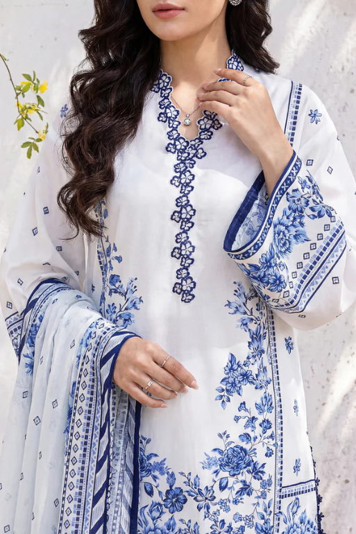 Saya 01A 3pc Embroidered and Premium Printed Lawn Shirt & Dupatta