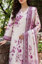 Saya 02B 3pc Embroidered and Premium Printed Lawn Shirt & Dupatta