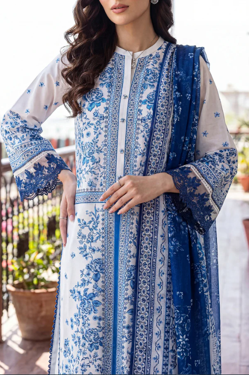 Saya 03A 3pc Embroidered and Premium Printed Lawn Shirt & Dupatta