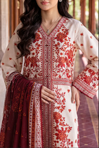 Saya 03B 3pc Embroidered and Premium Printed Lawn Shirt & Dupatta