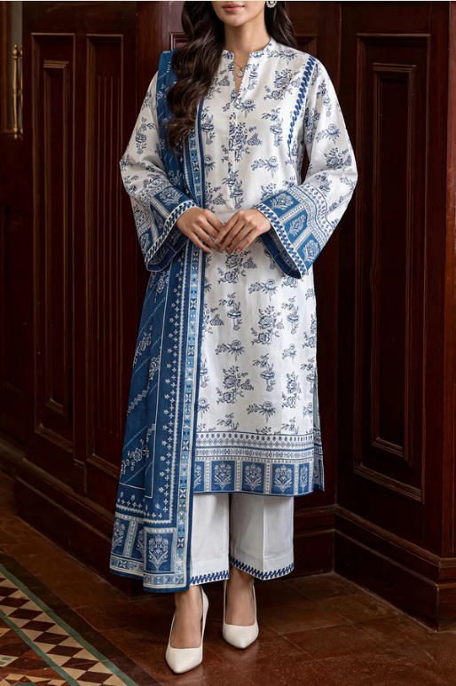 Saya 04A 3pc Embroidered and Premium Printed Lawn Shirt & Dupatta
