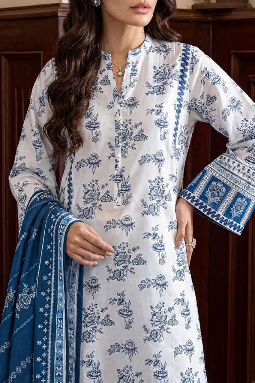 Saya 04A 3pc Embroidered and Premium Printed Lawn Shirt & Dupatta