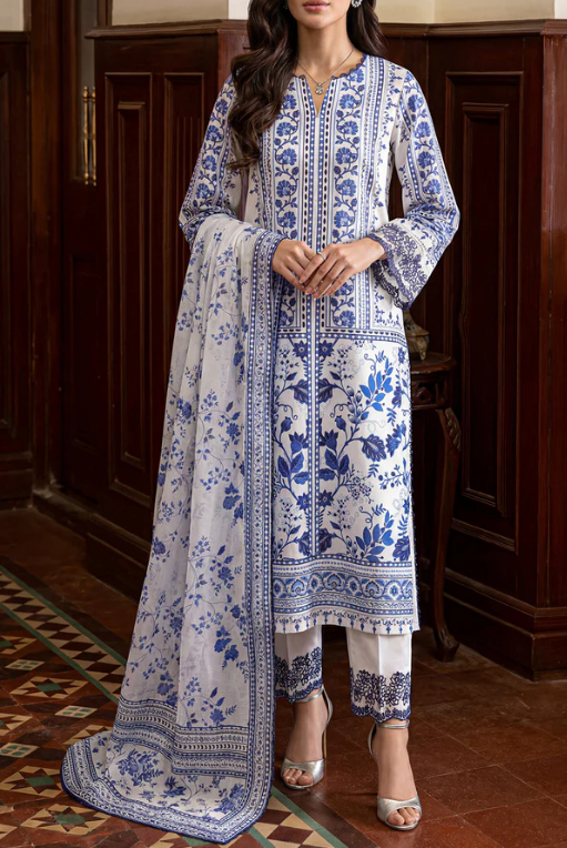 Saya 05A 3pc Embroidered and Premium Printed Lawn Shirt & Dupatta