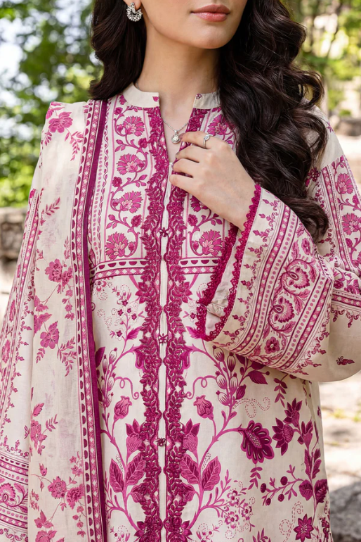 Saya 05B 3pc Embroidered and Premium Printed Lawn Shirt & Dupatta