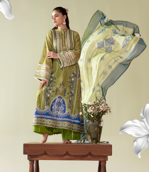 Surmai By Gull Jee 06 3pc Digital Printed Lawn Suit