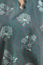 Saya 08-P07A 3pc Premium Printed Self Stripe Lawn Lawn Shirt & Dupatta