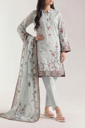 Saya 09-07AR 3pc Premium Printed Lawn Shirt & Dupatta