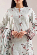 Saya 09-07AR 3pc Premium Printed Lawn Shirt & Dupatta