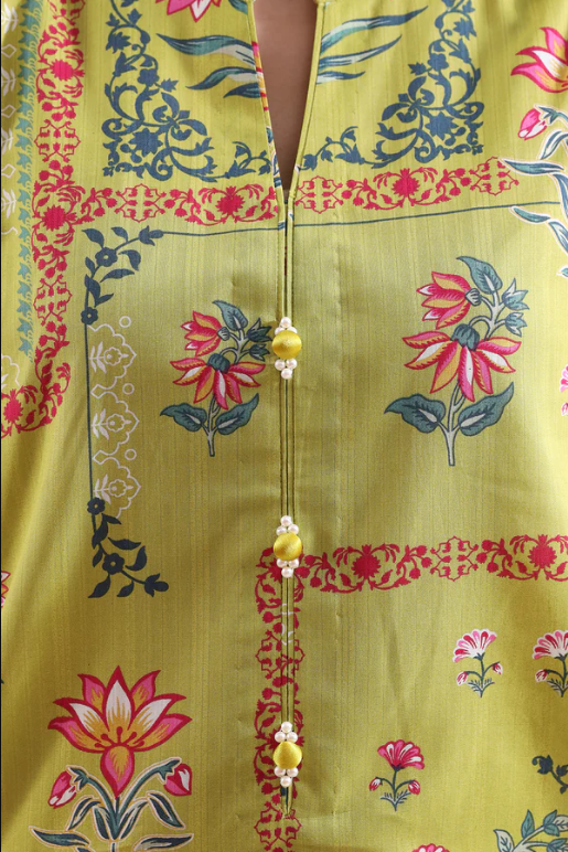 Saya 09-P03AW 3pc Premium Printed Self Stripe Lawn Lawn Shirt & Dupatta