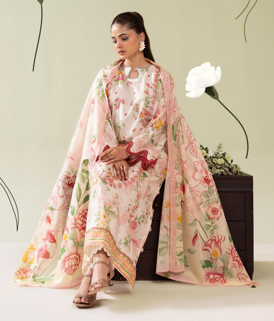 Surmai By Gull Jee 12 3pc Digital Printed Lawn Suit