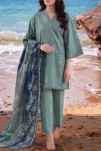 Saya 15-05BR 3pc Premium Printed Lawn Shirt & Dupatta