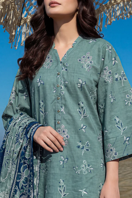 Saya 15-05BR 3pc Premium Printed Lawn Shirt & Dupatta