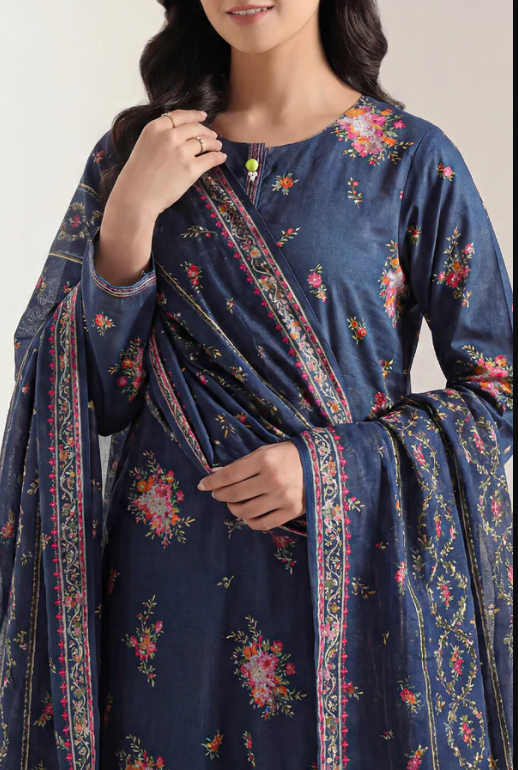 Saya 53-04AR 3pc Premium Printed Lawn Shirt & Dupatta