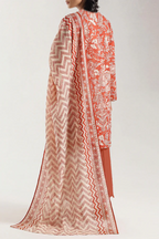 Saya 56-05BR 3pc Premium Printed Lawn Shirt & Dupatta