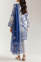 Saya 66-04BR 3pc Premium Printed Lawn Shirt & Dupatta