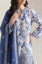Saya 66-04BR 3pc Premium Printed Lawn Shirt & Dupatta
