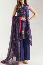 Saya 82-01AR 3pc Premium Printed Lawn Shirt & Dupatta