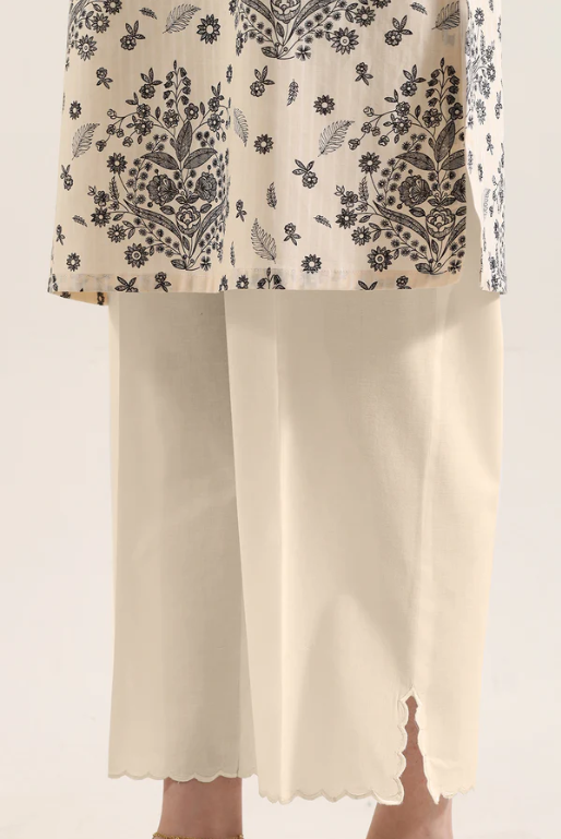 Saya 84-P04A 3pc Premium Printed Self Stripe Lawn Lawn Shirt & Dupatta