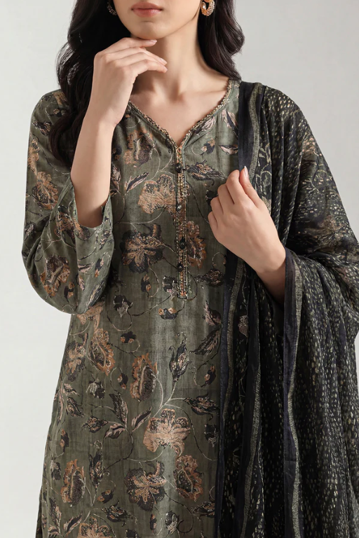 Saya 86-04AR 3pc Premium Printed Lawn Shirt & Dupatta