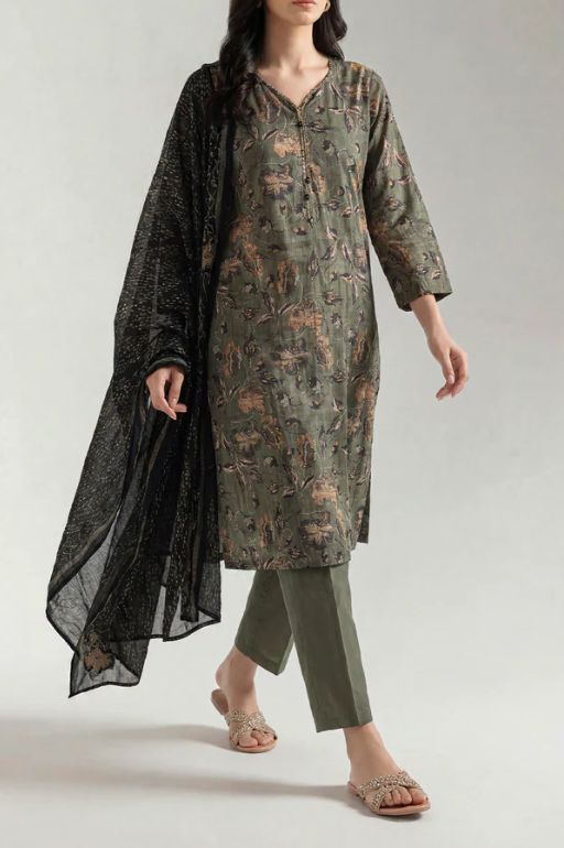 Saya 86-04AR 3pc Premium Printed Lawn Shirt & Dupatta