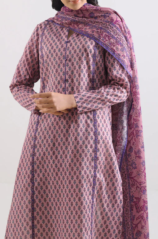 Saya 96-02AR 3pc Premium Printed Lawn Shirt & Dupatta