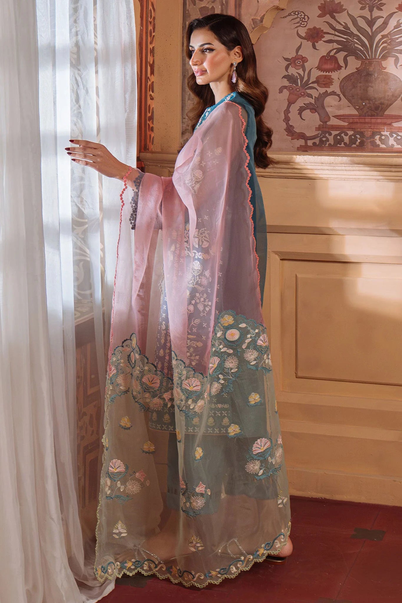 Sahar Luxury 05 3pc Embroidered Organza Suit