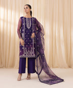 Sapphire Luxe LX1012 3pc Embroidered Organza Suit