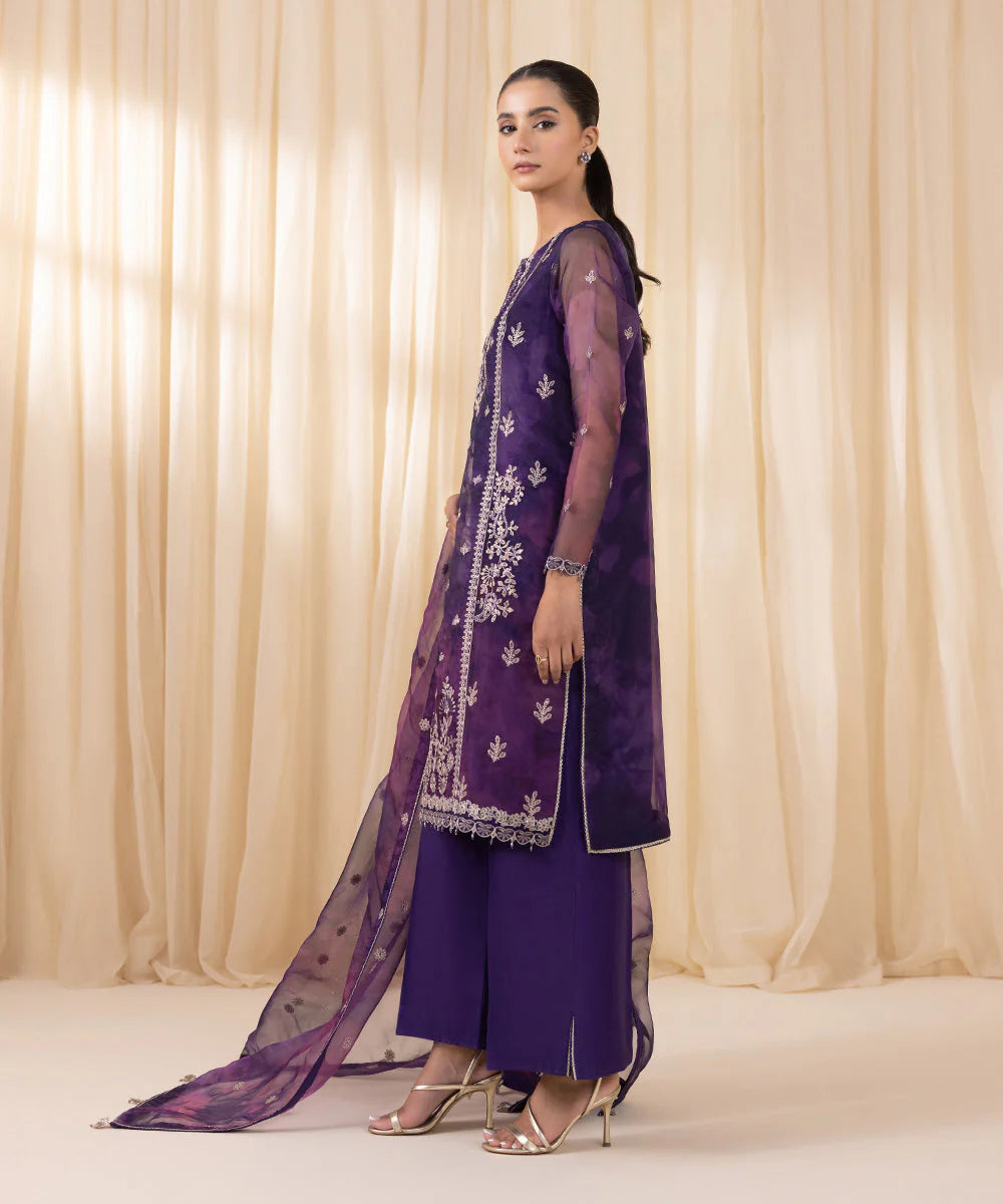 Sapphire Luxe LX1012 3pc Embroidered Organza Suit
