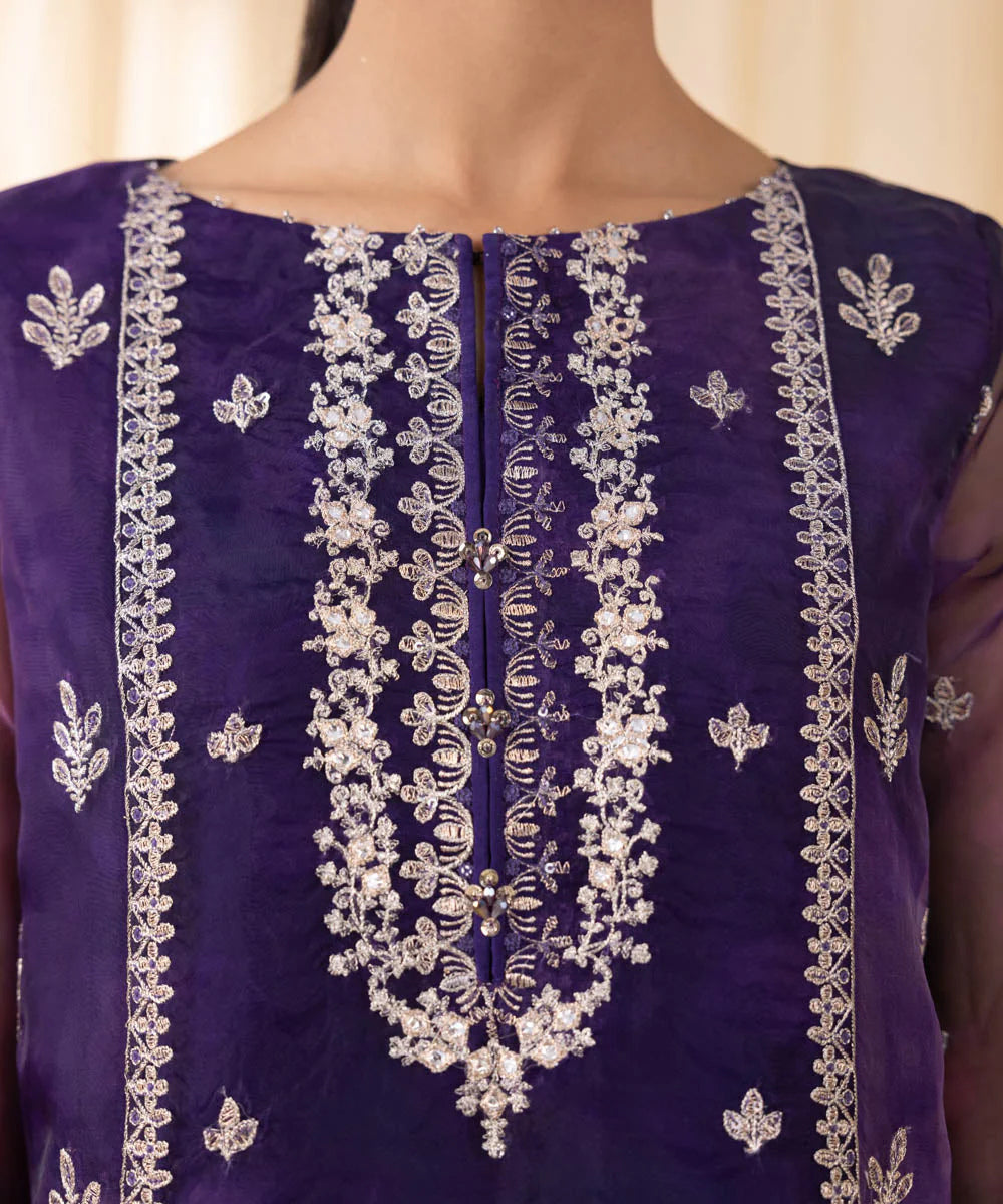 Sapphire Luxe LX1012 3pc Embroidered Organza Suit