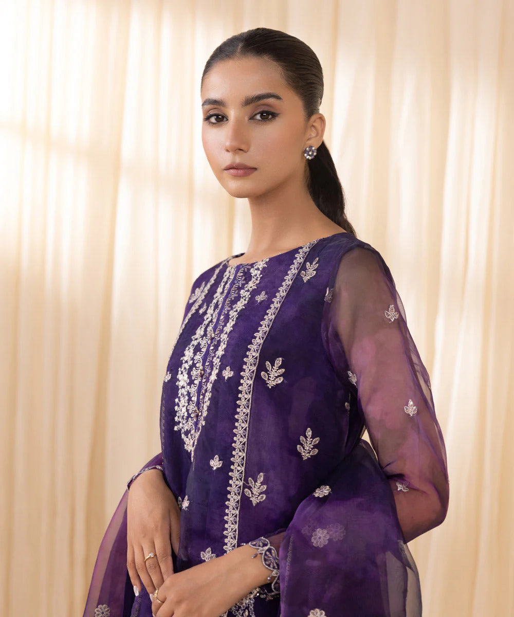 Sapphire Luxe LX1012 3pc Embroidered Organza Suit