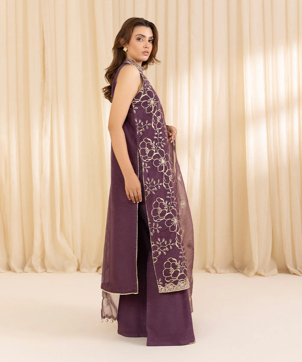 Sapphire Luxe LX1035 3pc Embroidered Organza Suit