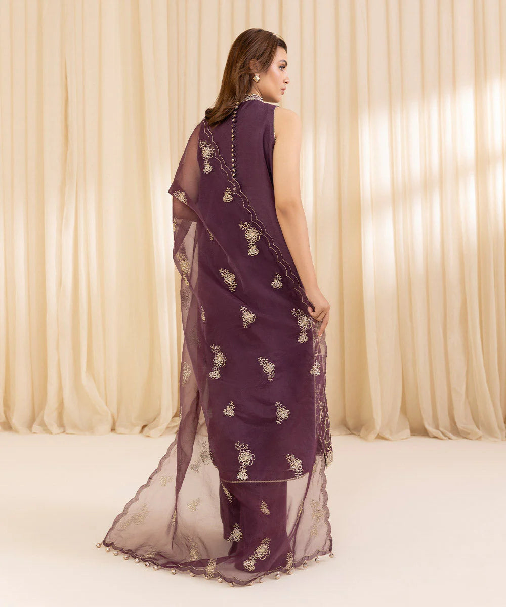Sapphire Luxe LX1035 3pc Embroidered Organza Suit