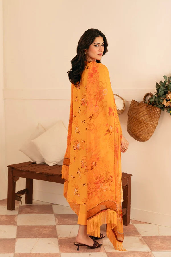 Sahar Raya 03 Embroidered Lawn with Chiffon Dupatta