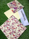 Sapphire Repeat 3pc Printed Lawn Shirt & Printed Voile Dupatta