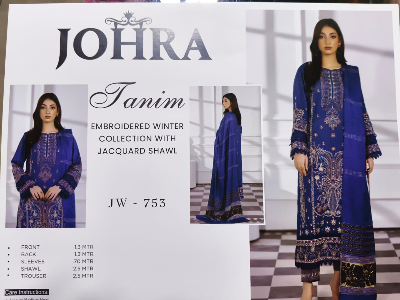 JOHRA EMBROIDERED WINTER COLLECTION WITH JACQUARD SHAWL