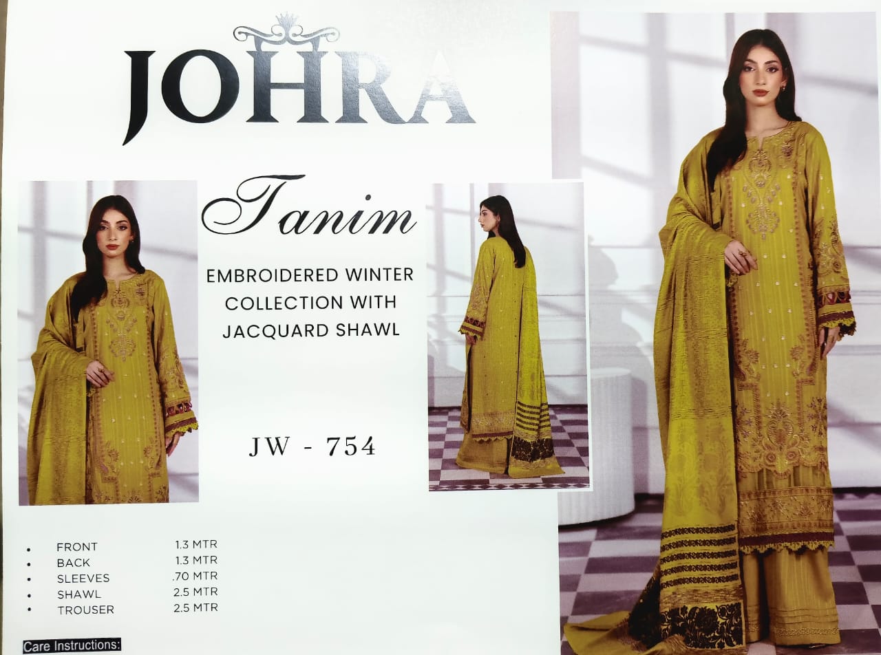 JOHRA EMBROIDERED WINTER COLLECTION WITH JACQUARD SHAWL