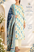 saya printed premium cotton khaddar 3pc