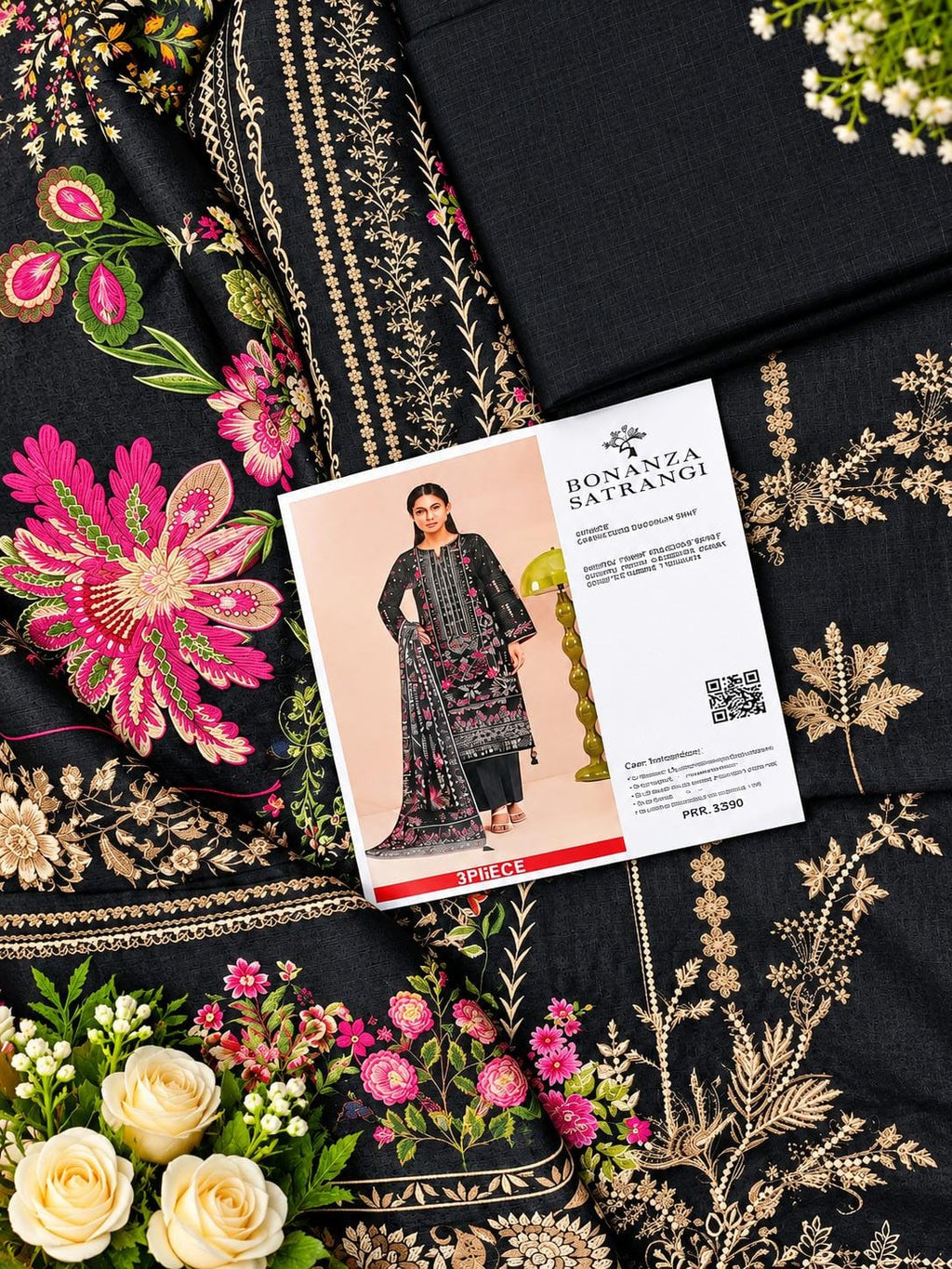 Bonanza Satrangi Khaddar 3pc