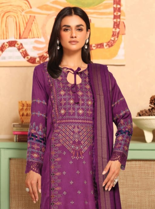 Luxury peach leather with velvet jacourd shawal