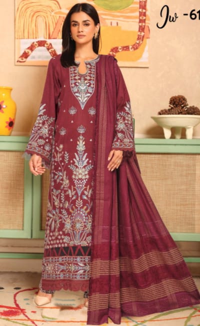 Luxury peach leather with velvet jacourd shawal