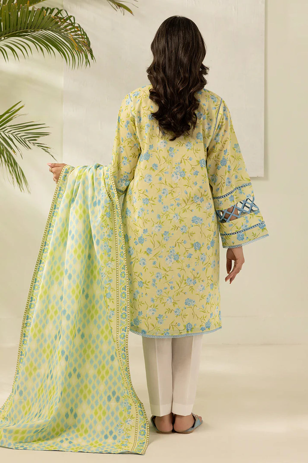 Zellbury 0401 2pc Printed Lawn Shirt & Dupatta