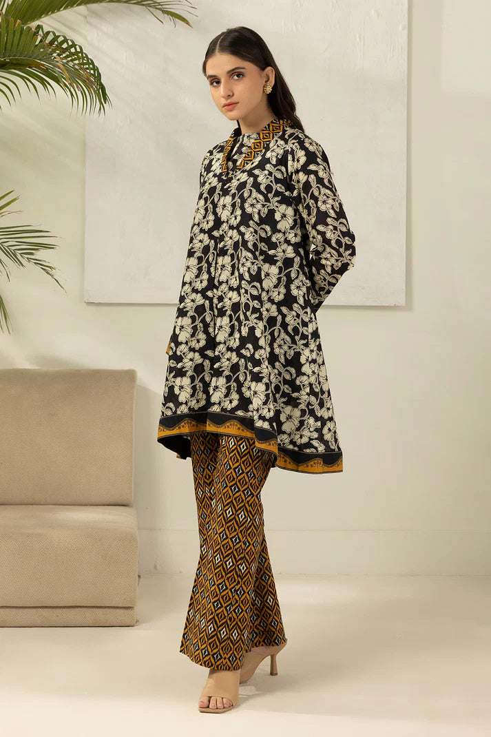 Zellbury 0463 2pc Printed Lawn Shirt with Printed Cambric Trouser