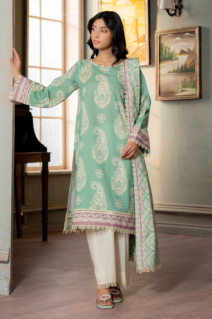 Zellbury 0521 2pc Printed Lawn Shirt & Dupatta